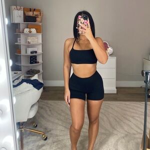 Black Two-Piece Workout Set